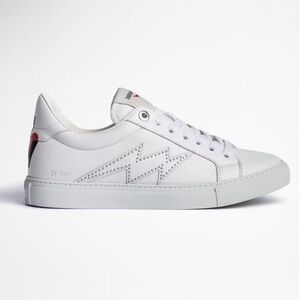 Zadig & Voltaire Zv1747 Rear Logo Womens White Sneakers Size EU 41 Size 10